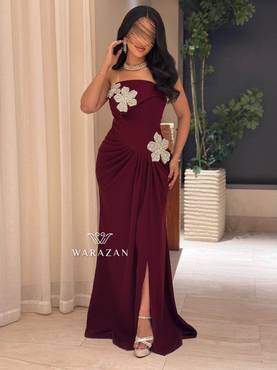 فستان سهره ماسك بتدخيلة ورود 