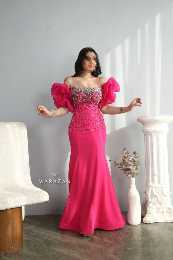 فستان سهرة ماسك بتطريز للمناسبات