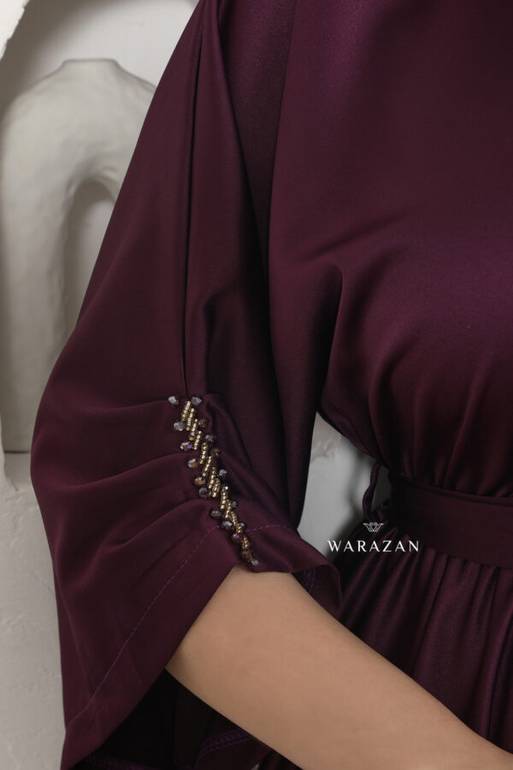 فستان ناعم دبل كلوش بتطريز