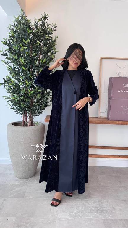 عباية مخمل بتدخيلة تفته 