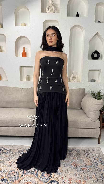 فستان انيق مع شال 
