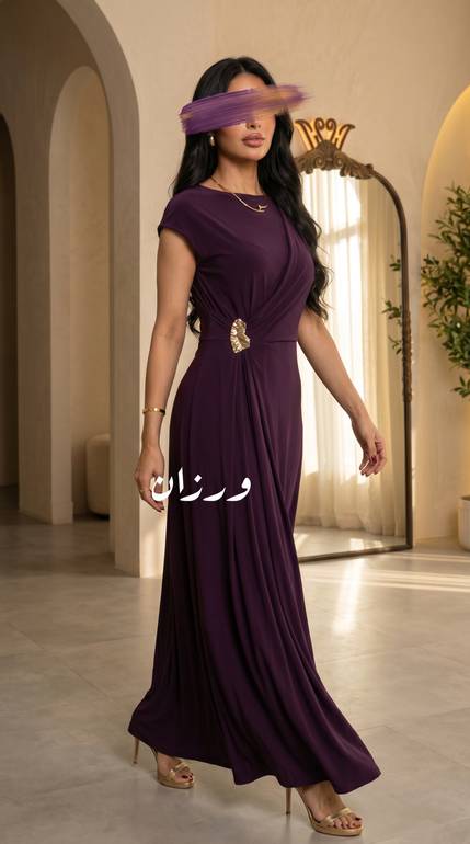 فستان درابيه ناعم طويل