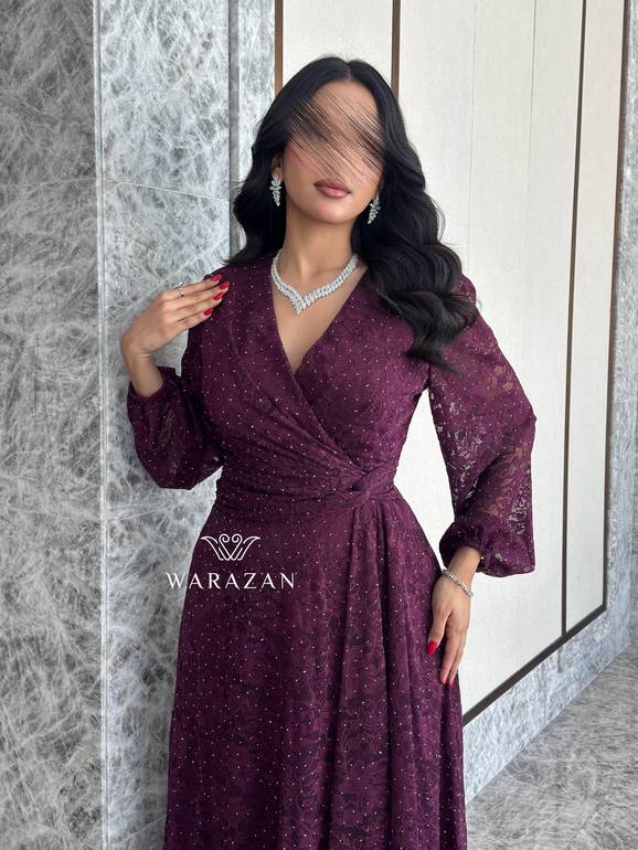 فستان ناعم دانتيل مخصر من الخصر