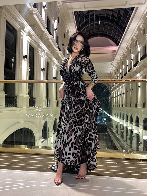 فستان سهرة طويل نمري 