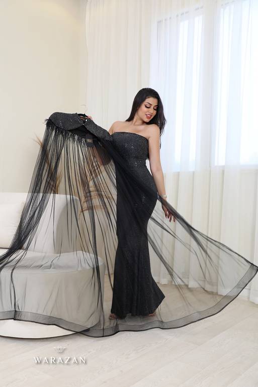 فستان نسائي أسود للمناسبات