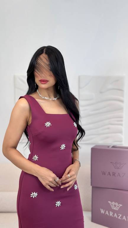 فستان ماسك بكرستال 