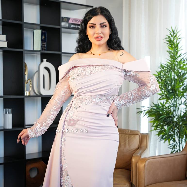 فستان سهرة ماسك بتسايل راقي 