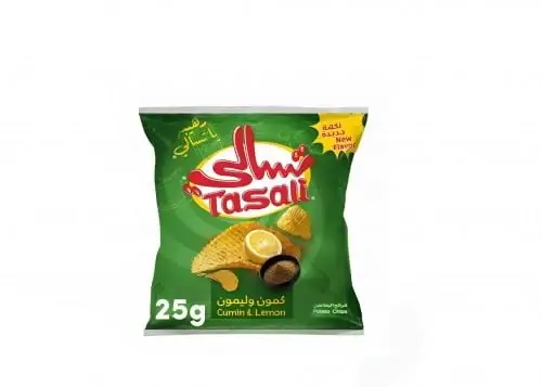 بطاطس تسالي كمون وليمون 25جرام