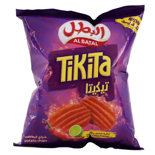 البطل شرائح البطاطس تيكيتا فلفل ليمون 65 جم