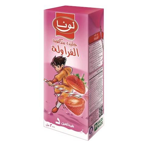 لونا حليب فراولة عبوة كرتونية 200مل