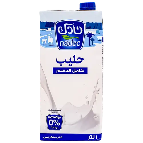 نادك حليب كامل الدسم 0% بودر غني وكريمي 1لتر