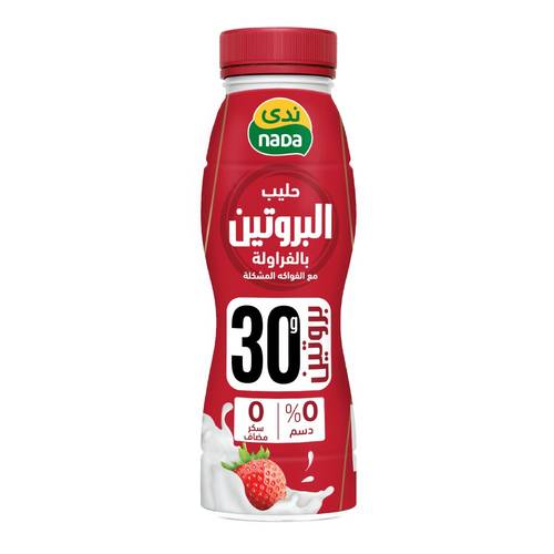 ندى حليب البروتين الفراولة 30 غرام بروتين 320 ملي