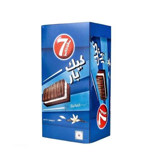 سفن كيك بار بحشوة الفانيلا 12قطعة * 25جرام