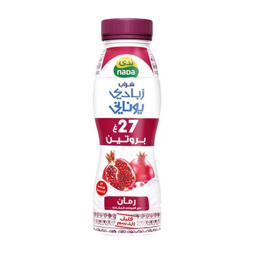 ندى شراب زبادي يوناني رمان 27غرام بروتين 330 ملي