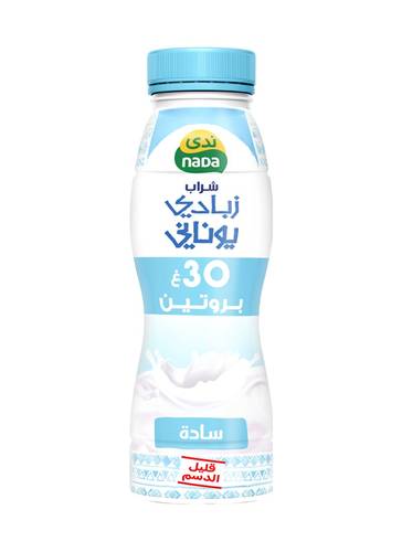 ندى شراب زبادي يوناني 30غ بروتين سادة 0%دسم 330ml