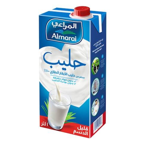 المراعي حليب طويل الأمد قليل الدسم 1 لتر