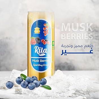 ريتا مشروب غازي بالمسك والتوت 250 مل