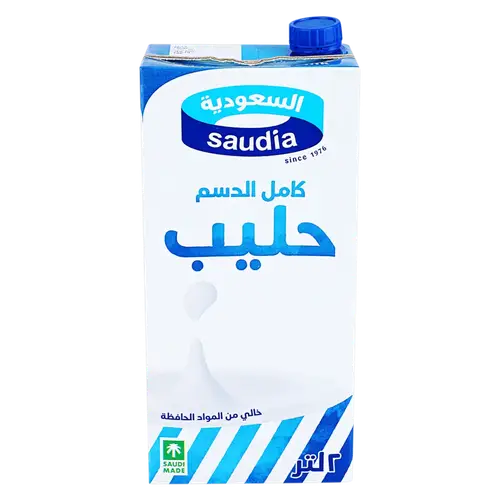 حليب السعودية كامل الدسم كبير 2لتر
