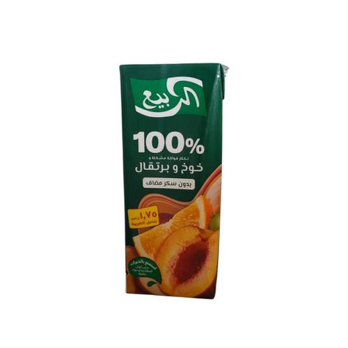 عصير الربيع فواكة مشكلة بنكهة الخوخ والبرتقال 185مل