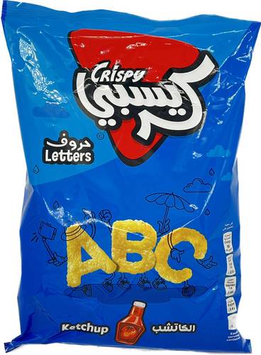 بطاطس حروف كرسبي بطعم الكاتشب 80g عائلي
