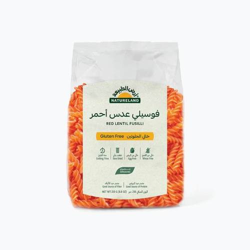معكرونة فوسيلي عدس احمر
