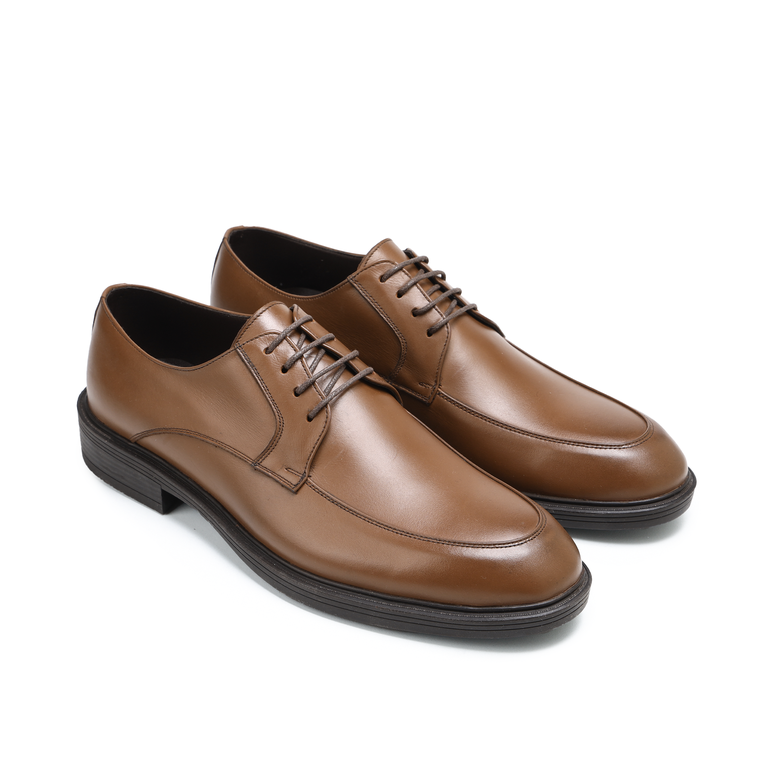 CUCA Moc Toe Derby Leather Shoes
