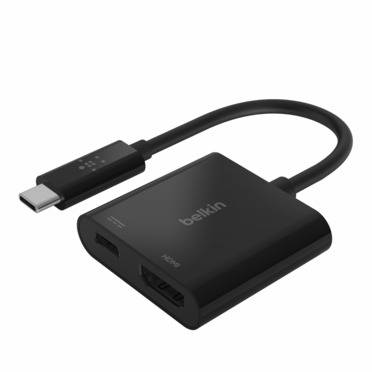 وصلة بيلكن  USB-C إلى منفذ HDMI ومنفذ USB-C