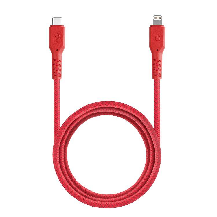 كيبل قماشي من اينرجيا USB-C - أحمر 