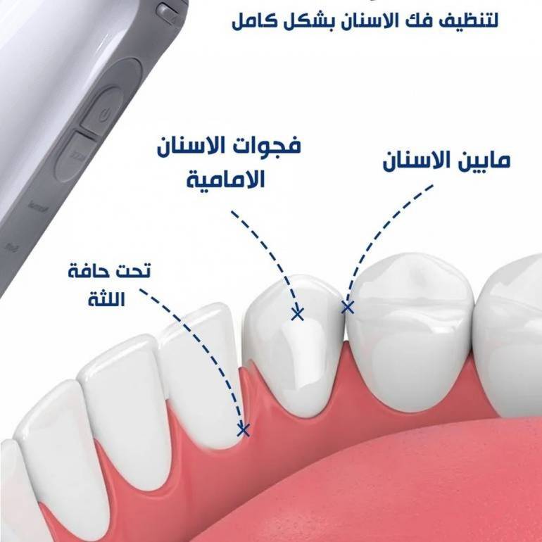 جهاز الخيط المائي لتنظيف الأسنان المطور - 6 رؤوس مختلفة