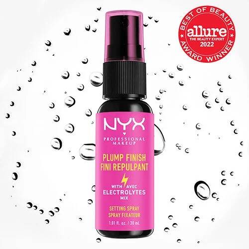 رذاذ تثبيت المكياج من NYX Plump Finish بحجم صغير، 30 مل