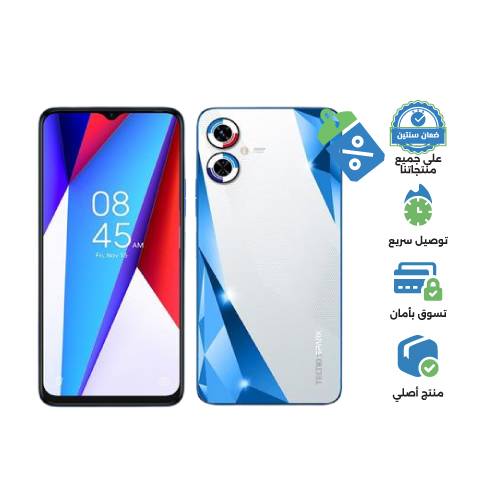 تكنو سبارك 9 برو 128GB , 4GB RAM , 4G , 2 SIM , أزرق
