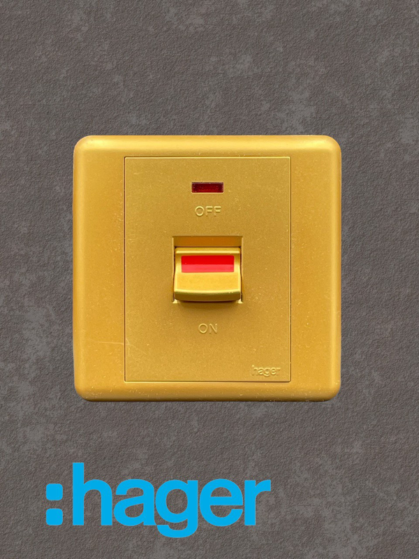 7x7 Golden AC switch Hager