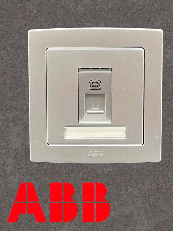 Millennium stainless Phone Socket ABB