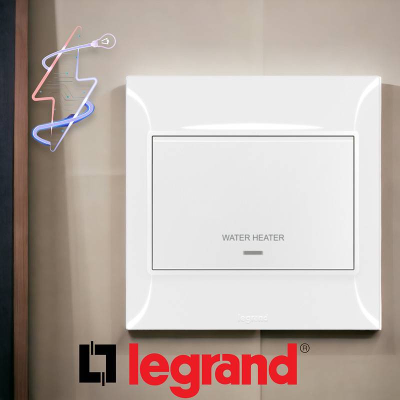 Water Heater 20A + Neon + Earth Legrand Belanko