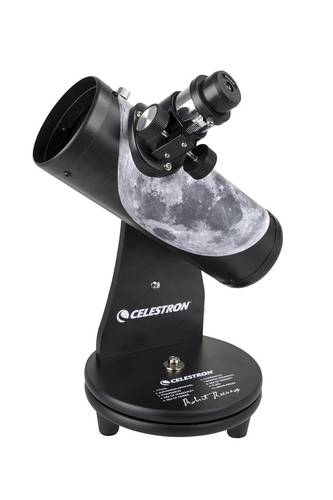منظار ( تلسكوب ) يدوي عاكس بقطر 76ملم بصورة القمر من نوع فرست سكوب-  Celestron Firstscope Reflecting Telescope Signature Series Moon 76mm