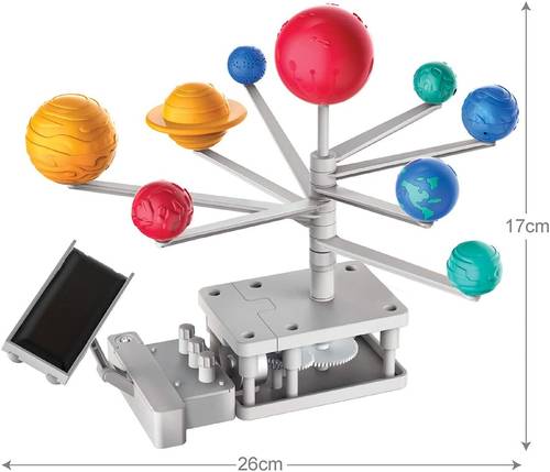 مجسم مجموعة شمسية تدور بالطاقة الشمسية وبطارية / 4M Green Science Rotating Solar System