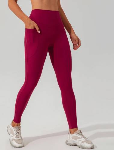 Leggings with side pockets Maroon