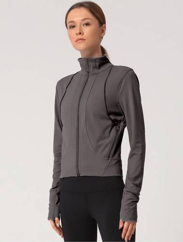 Jacket with zipper (GRAY)