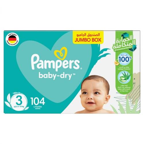 Pampers Jumbo Box No 3 (6-10Kg) 104Pcs