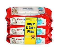 Pigeon Baby Wipes 82 Pcs 2+1 Free 26388 