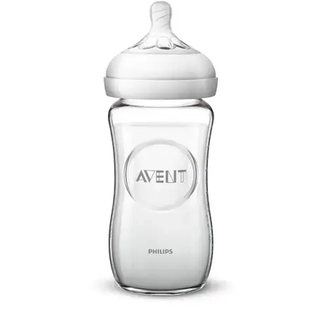Avent Glass Feeding Bottle Natural +1M 240Ml 