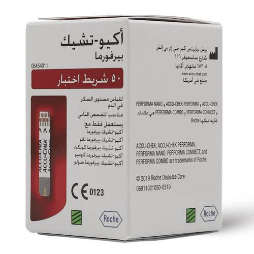 أكيوتشيك بيرفورما شرائط إختبار السكر في الدم ٥٠ شريط 