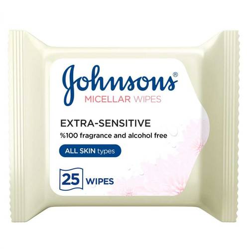 Johnson Face Wipes Daily Essentials Extra Sensitive All Type Skin 25Pcs