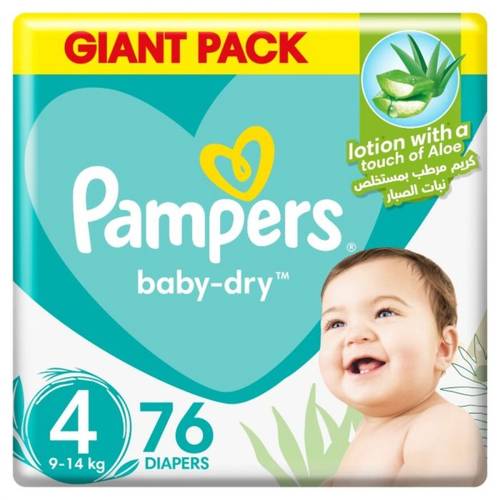 Pampers No 4 (7-14 Kg) Mega Pack 76Pcs