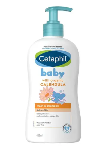 Cetaphil Baby Wash & Shampoo With Organic Calendula 400 Ml