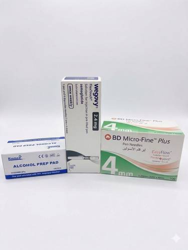 wegovy 2.4 mg pen+bd micro 4 mm box +alcohol swab box 100 swabs