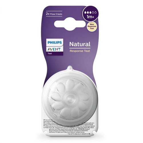 Avent Nipple Natural +1M (2) 2Pcs 