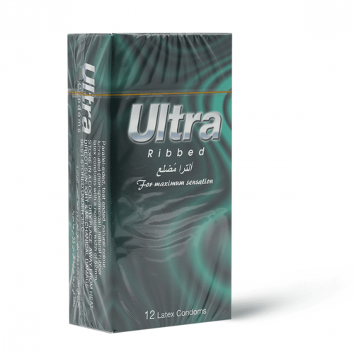 Ultra Condom Ribbed 12Pk