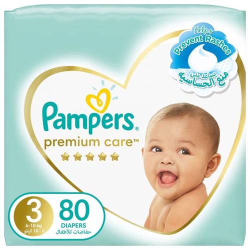 Pampers Premium Care No 3 (4-9 Kg)  80Pcs