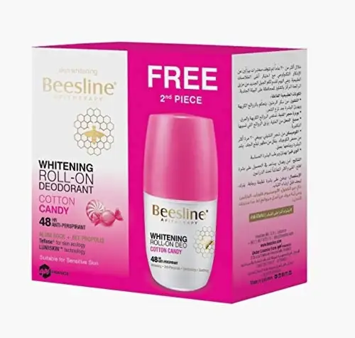 Beesline Whitening Roll-On Deodorant Cotton Candy 50Ml(1+1Free)